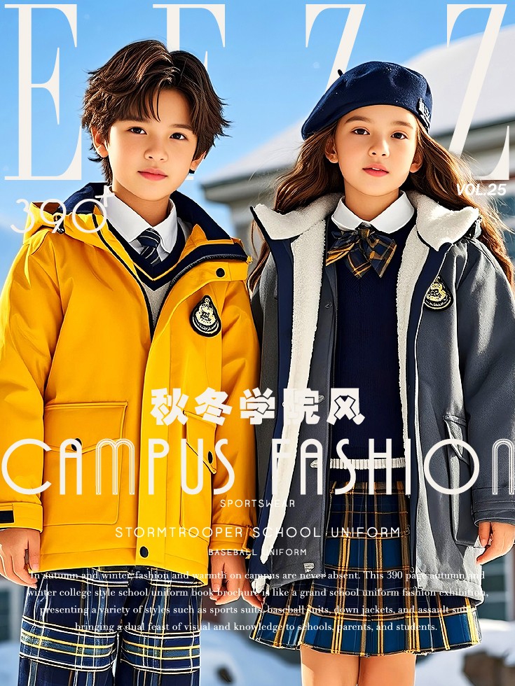 秋冬学院风校服典藏画册，秋冬校服设计，秋冬校服定制
