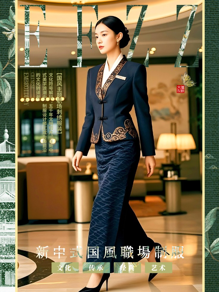 传统元素现代化：新中式国风职场工作服图鉴二