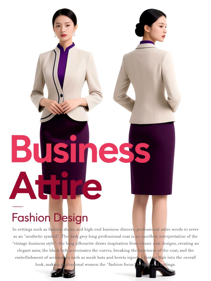 时尚女职业装定制图鉴：高端服务行业的形象密码!