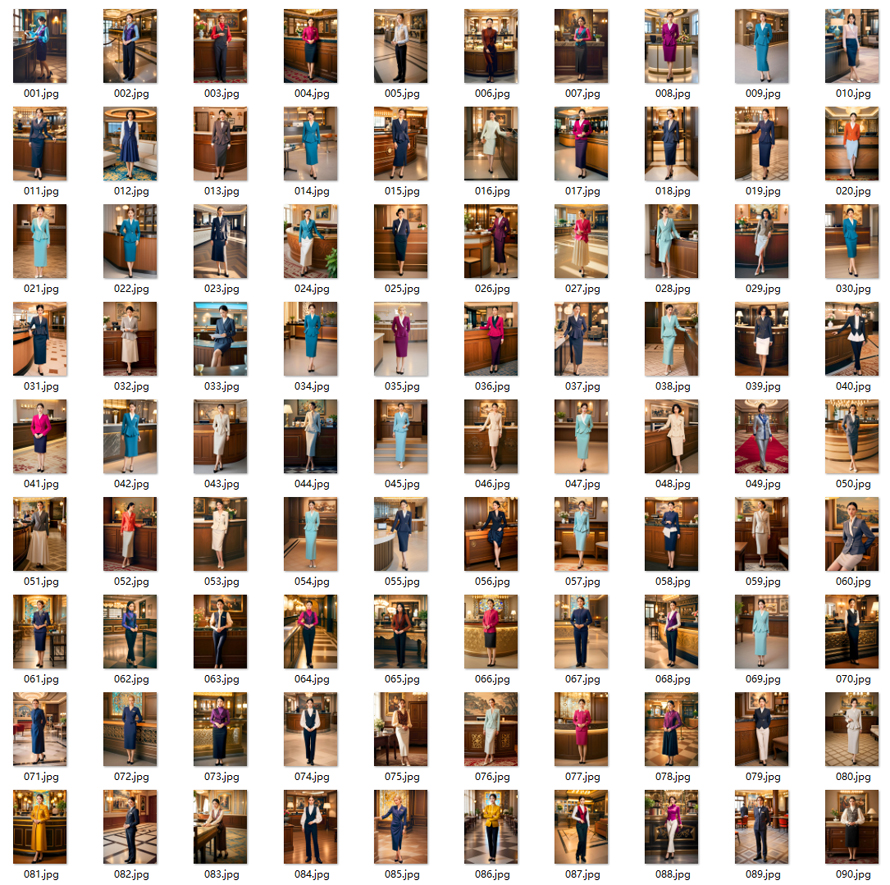 国际酒店大堂前台女接待-高端职业装秋冬定制款图鉴