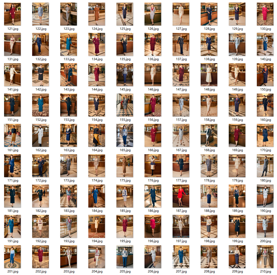 国际酒店大堂前台女接待-高端职业装秋冬定制款图鉴