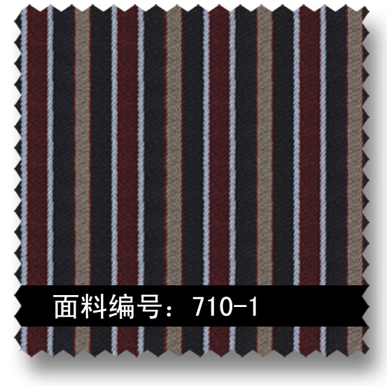 枣红条纹外套面料 710-1
