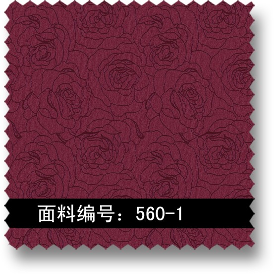 红玫瑰提花服装面料 560-1