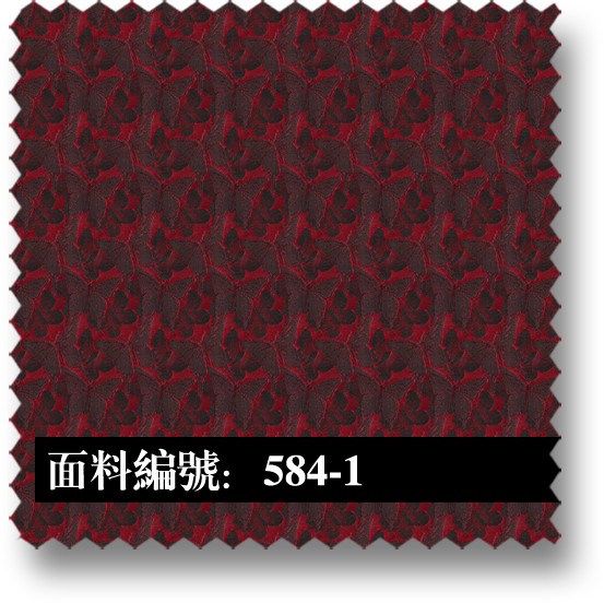 红色蝶恋花高密度提花面料584-1