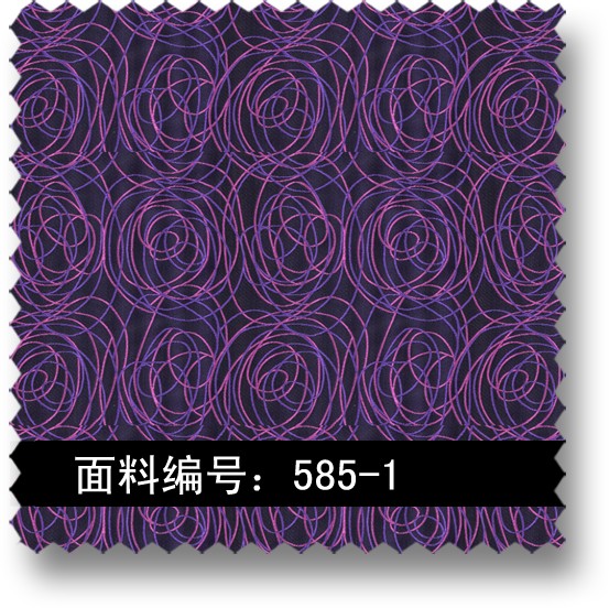 紫色写意圆型花高密度提花布面料 585-1