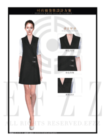 OL时尚灰色女职业装夏装制服设计图619