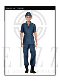 深蓝色男款保安服短袖服装款式图264