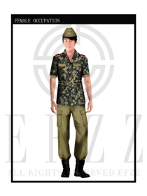 时尚迷彩男款保安服短袖制服设计图291