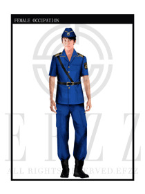 蓝色男款保安服短袖服装款式图314