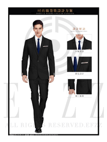 时尚黑色修身款男职业装西服制服设计图417