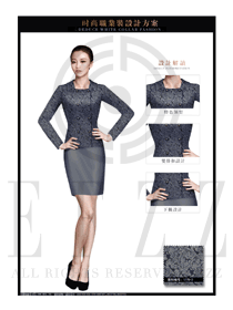 原创时尚灰色女款专卖店营业员服装设计图1482