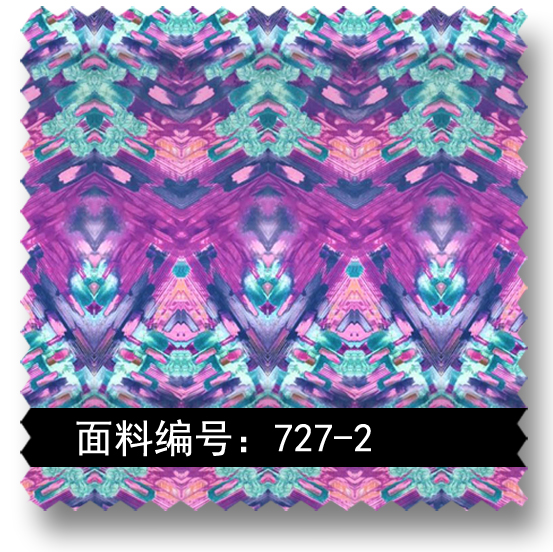 紫色抽象水波纹时装面料 727-2