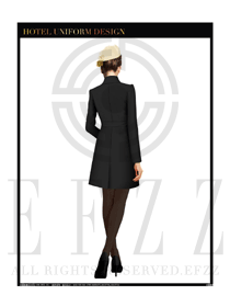 时尚黑色女职业装OL大衣制服设计图175