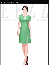 原创设计青绿色女款时尚促销服设计图1004