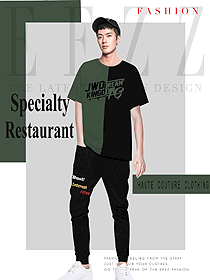 新款短袖男款快餐店服务员制服设计图274