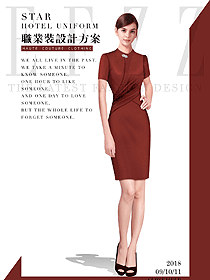 时尚短袖女职业装夏装制服设计图777
