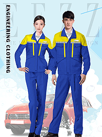 时尚蓝色男女款春秋工程服设计图1225