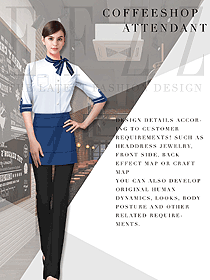 新款白色女款快餐店服务员制服设计图303