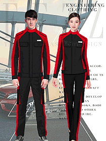 时尚长袖男女同款春秋工程服设计图1233
