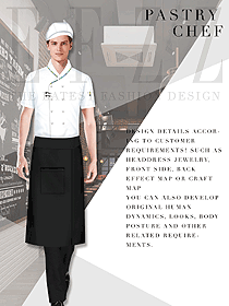 新款白色短袖男款酒店厨师服制服设计图456