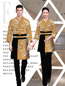 原创制服设计日式餐厅服务员服装款式设计图335