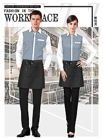 新款男女款快餐厅服务员制服设计图337