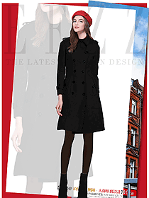 新款黑色女职业装大衣制服设计图265