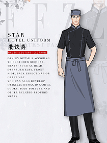 短袖男款酒店厨师服制服设计图486
