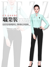 时尚女职业装长袖衬衫制服设计图369