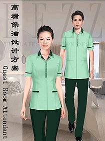 时尚中式男女款客房服务员服装款式图642