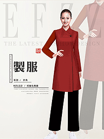 新中式女职业装大衣设计图315