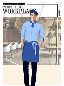 原创设计西餐服务员服装款式图1380