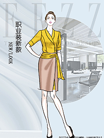 原创设计女职业装长袖衬衫款式图460
