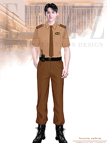 国家制式夏季男装保安服装原创设计作品图