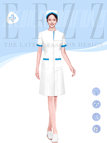品质护士服短袖工作服设计效果图