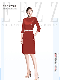 时尚气质韩版修身显瘦女士长袖职业连衣裙