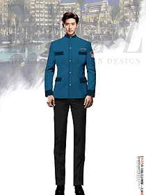 中式物业保安形象岗制服中国风礼服定制设计
