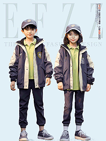 户外新款中小学生儿童男女冲锋衣保暖外套校服手绘设计