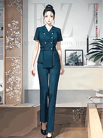 韩式美容spa会所女员工制服定制手绘设计图