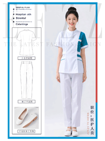 牙科口腔药店皮肤管理护士服女款分体套装