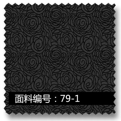 黑灰玫瑰花面料 79-1