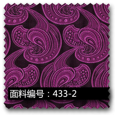 紫色腰果花高密度提花布面料 433-2