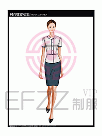 女职业装短袖衬衫设计图229
