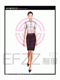 女职业装短袖衬衫设计图228