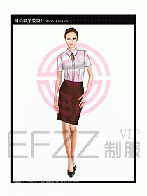 女职业装短袖衬衫设计图236