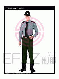 长袖保安服制服设计图293