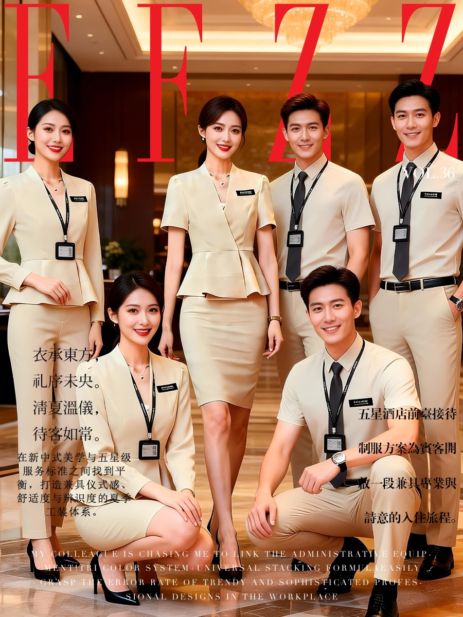 五星酒店大堂前台接待制服定制画册案例