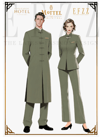 东方美学新表达：酒店中餐厅橄榄绿制服