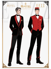 红黑马甲：星级酒店行李生工作服的礼仪服务标识