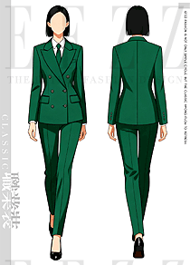 墨玉绿的极简高级感｜原创定制女式春秋职业西装